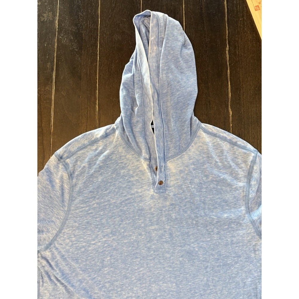 johnnie-O Hangin Out Hoodie Mens Large Riptide Blue Henley JMLT2380